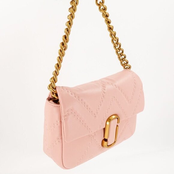 Marc Jacobs J Marc Quilted Leather Shoulder Bag Pink - Picture 12 of 12